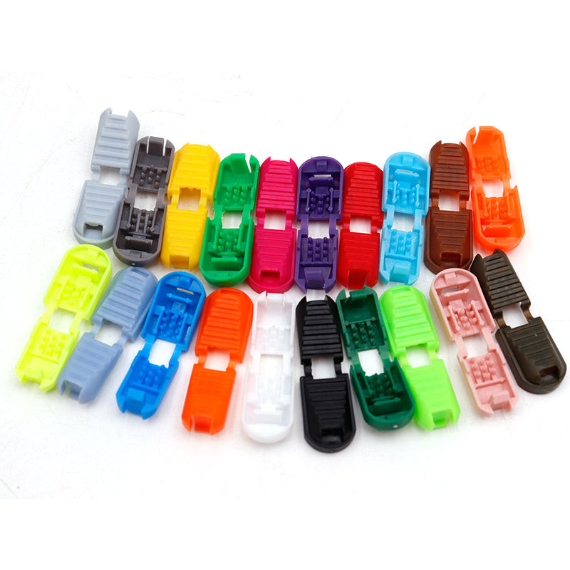 20 Color Lazy No Laces Lock Buckle No Tie Solid Color Combination Plastic Elastic Laces Tip Lazy Shoelace Sportswear Accessories