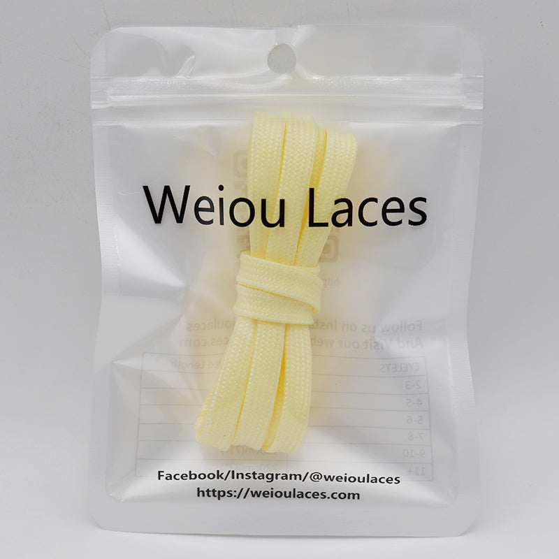 Weiou Laces 0.7cm Wide 4 Color Light Change Polyester High Quality Casual Sneaker Women Laces 2023 New Fashion Shoe Accessories