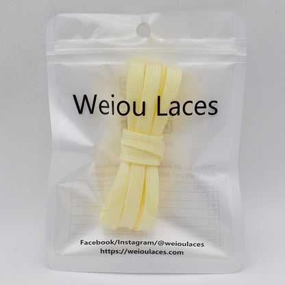 Weiou Laces 0.7cm Wide 4 Color Light Change Polyester High Quality Casual Sneaker Women Laces 2023 New Fashion Shoe Accessories