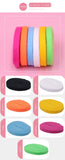 7MM Eye-Catching Bright Solid Color Flat Shape Shoelaces Double-Layer Polyester With Plastic Tips