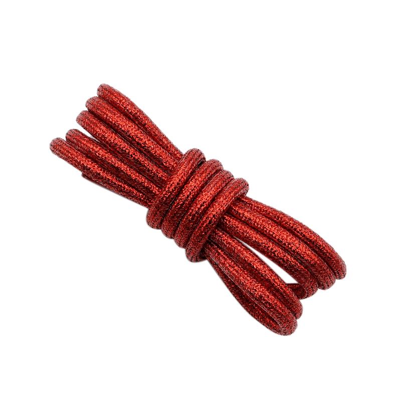 4.5MM Metallic Yarn Ropes Red Purple Pink Shoelaces Charmed Women Ladies Boots Wonder 2021 ozdoby do