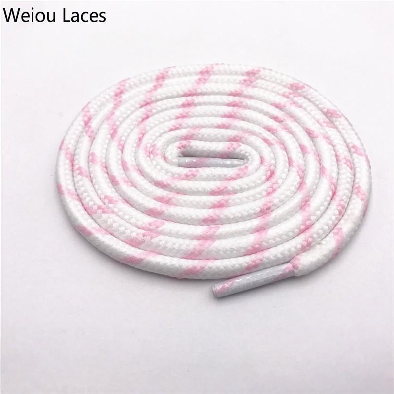 Weiou 0.45cm Round Striped Sports Lace Black White Bootlaces Thick Round With Dots Shoelaces Hiking