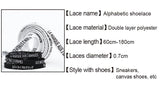 7MM Black White Font Printing Casual Flat Shoelaces Trendy Laces For Men Women Sneaker 2021  Boots