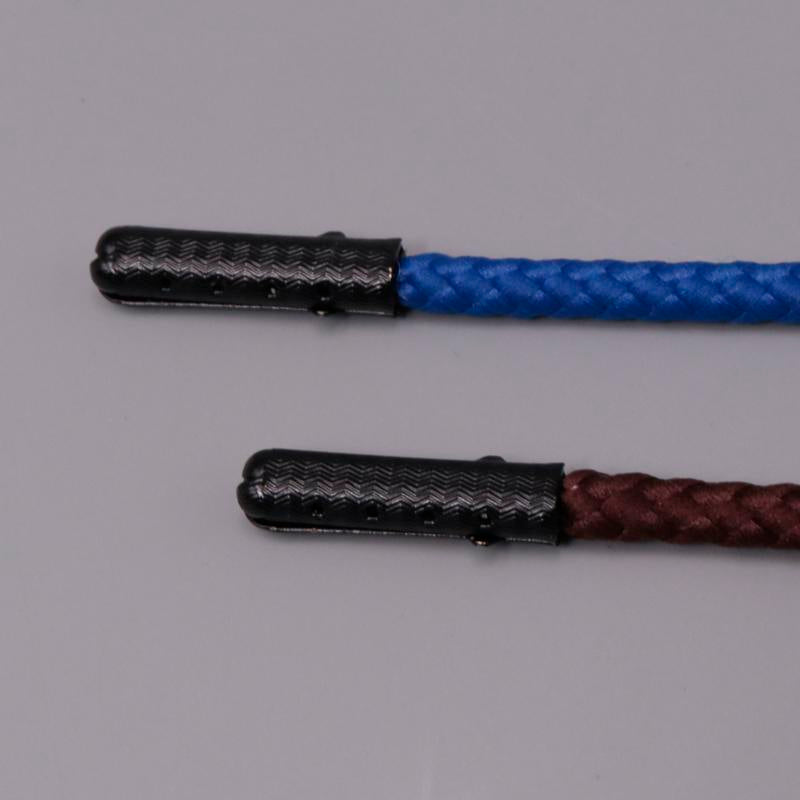 New Ropes End 4*22mm Gun Black Spiral Pattern Metal Shoelace Aglets The Durable Tips Of Laces