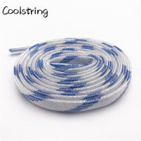 7mm Double Layer Shinning Colorful Glitter Shoelaces Long Shoe Laces White Black Red Gold Silver