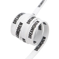 8MM Double Layer Stronger Polyester Shoelaces "DREAMQREW" Letter Printing Unisex For Canvas Boots