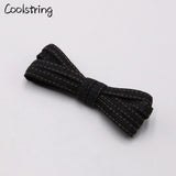 8mm Premium Flat Denim Shoelaces Metal Aglet Classic Laces Customize Your Kicks Blue Black