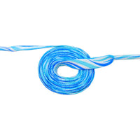 8MM Blue White Striped Ripple Heat Transfer Printing Shoelaces Top Accessories Women Sneaker Ropes