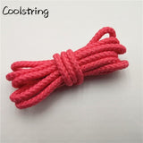 1 Pair Solid Color Round Shoe Laces Unisex Casual Shoelaces Sneakers Shoestring For Canvas Shoes