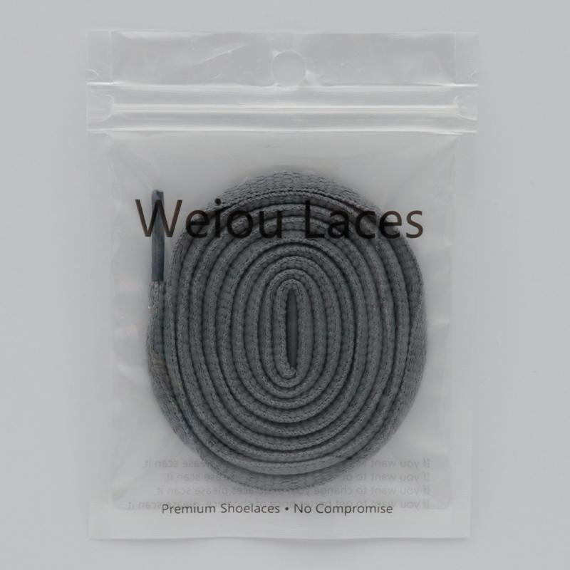 Weiou 6MM Oval Shoelaces Clothing Beige Grey Elegant Color Polyester Pure Cotton Travelling Ropes