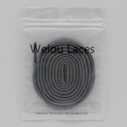 Weiou 6MM Oval Shoelaces Clothing Beige Grey Elegant Color Polyester Pure Cotton Travelling Ropes