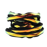 Weiou Creative Personality Shoelaces 0.8 Diameter Laser Tape With Semi-curcular Shoestring Atractive