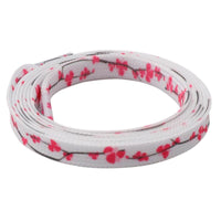 Weiou 7MM Top Shoe Accessory Women White Red Stamp Pretty Cord Floral Heat Transfer Printing