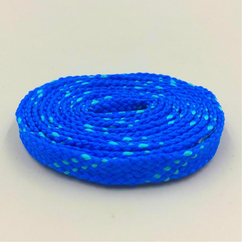 Marine Style 1CM Double Colors Shoelaces Blue Navy Flat Shape Polyester Shoelaces Be Suit For Canvas