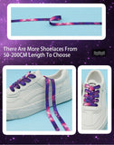 8MM Starry Purple Heat Transfer Printing Shoelace Hot Pressing Cotton Laces 2021 New Arrival For