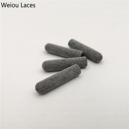 Weiou 4pcs/1Set 3M Reflective Plastic Tips 22mm*5mm Luxury Grey Aglets For Hoodies Laces Shoelaces