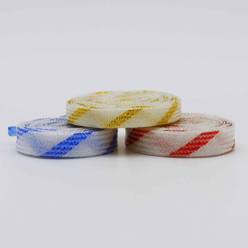 Pretty Shoe Accessories 7MM Metallic Yarn Shoelace 2021 High Ranking Material Making Lace Shining