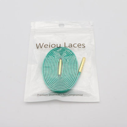 Weiou Nice 7MM Top Shoelaces Clothing Business Promotional Gift Items For Trendy Metallic Laces Nice