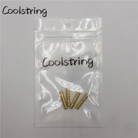 4pcs/Set Close Mouth Type Shiny Shoelaces Metal Tips DIY 4x22mm Highlight Ends Of Shoestrings Gold