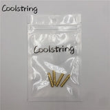 4pcs/Set Close Mouth Type Shiny Shoelaces Metal Tips DIY 4x22mm Highlight Ends Of Shoestrings Gold