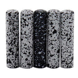 White Black Ink Dots Shoelace Tips 4.6*20mm Speckle Lace Ends Easy Installation For Canvas Snkeaker