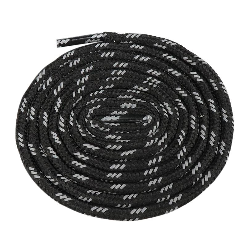 Weiou New 0.45CM Diameter Black And White Tricolor Reflective Polyester Shoelaces Women Men Children