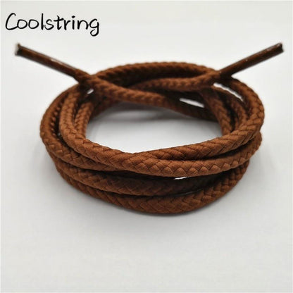 1 Pair Solid Color Round Shoe Laces Unisex Casual Shoelaces Sneakers Shoestring For Canvas Shoes