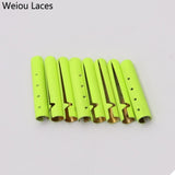 Weiou (100pcs/25sets) 4x23mm Painting Fluorescent Yellow Tips Fashion Matt Metal Aglets For Clothing