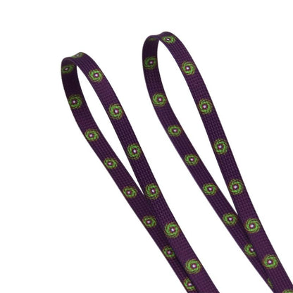 Weiou New Fantastic 7mm Purple Shoelaces With Prints Green Hurricane For Sneaker Sports Shoe Laces