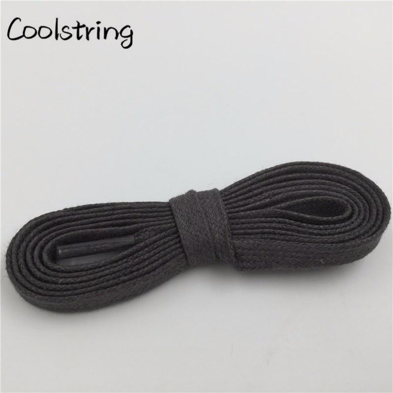 Waxed Cotton Flat Shoe Laces Leather Waterproof Mens Martin Boots Shoelace Casual Dress Coloured