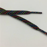 7MM Six Colors Checked Polyester Laces 60-180cm Flat Shape Nice Shoelaces Man Women Sneaker 2021