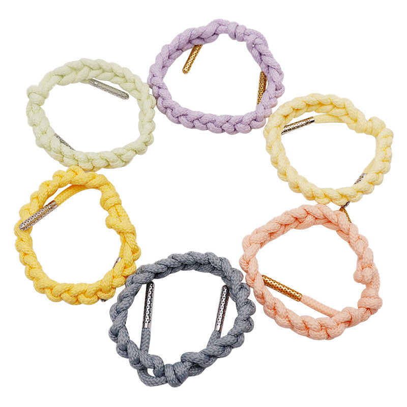 Weiou Manufacturer Fashion Accessories Polyester And Metal 15 Color Optional Braided Bracelet