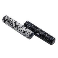 White Black Ink Dots Shoelace Tips 4.6*20mm Speckle Lace Ends Easy Installation For Canvas Snkeaker