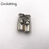 2pcs/Set METAL Cord Locks Spring Stopper Toggle Lock Ends Shoe Buckle Stoppers Shoelaces Rope Alloy