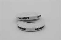 8MM Double Layer Stronger Polyester Shoelaces "DREAMQREW" Letter Printing Unisex For Canvas Boots