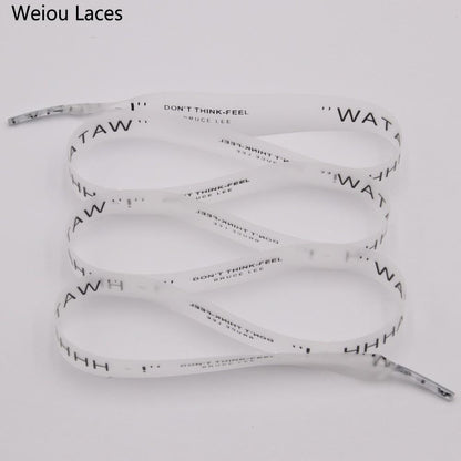 Weiou Hot Style Fashion Clothing 15mm Waterproof Ribbon Printing WATAHHH Flat PVC Laces Transparent