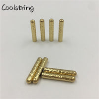 4pcs/Set Close Mouth Type Shiny Shoelaces Metal Tips DIY 4x22mm Highlight Ends Of Shoestrings Gold