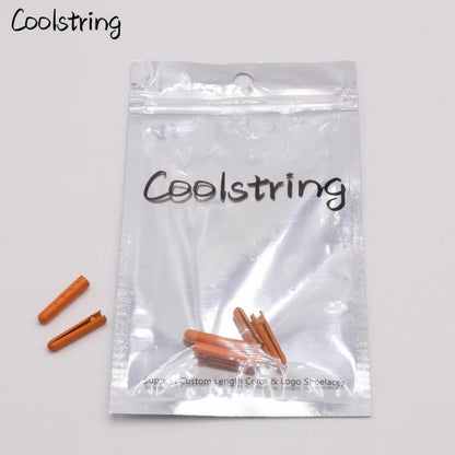 New 4pcs/Set 4-23mm Fluorescent Yellow Orange Painting Metal Tips For Shoelace Drawstring Clothing