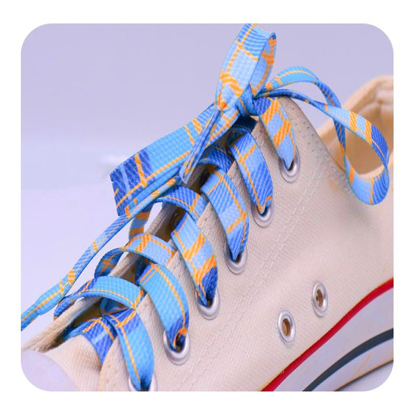 Official Weiou 7MM Premium Laces Men Women Sneaker 2021 Cyan Blue Color Heat Transfer Printing