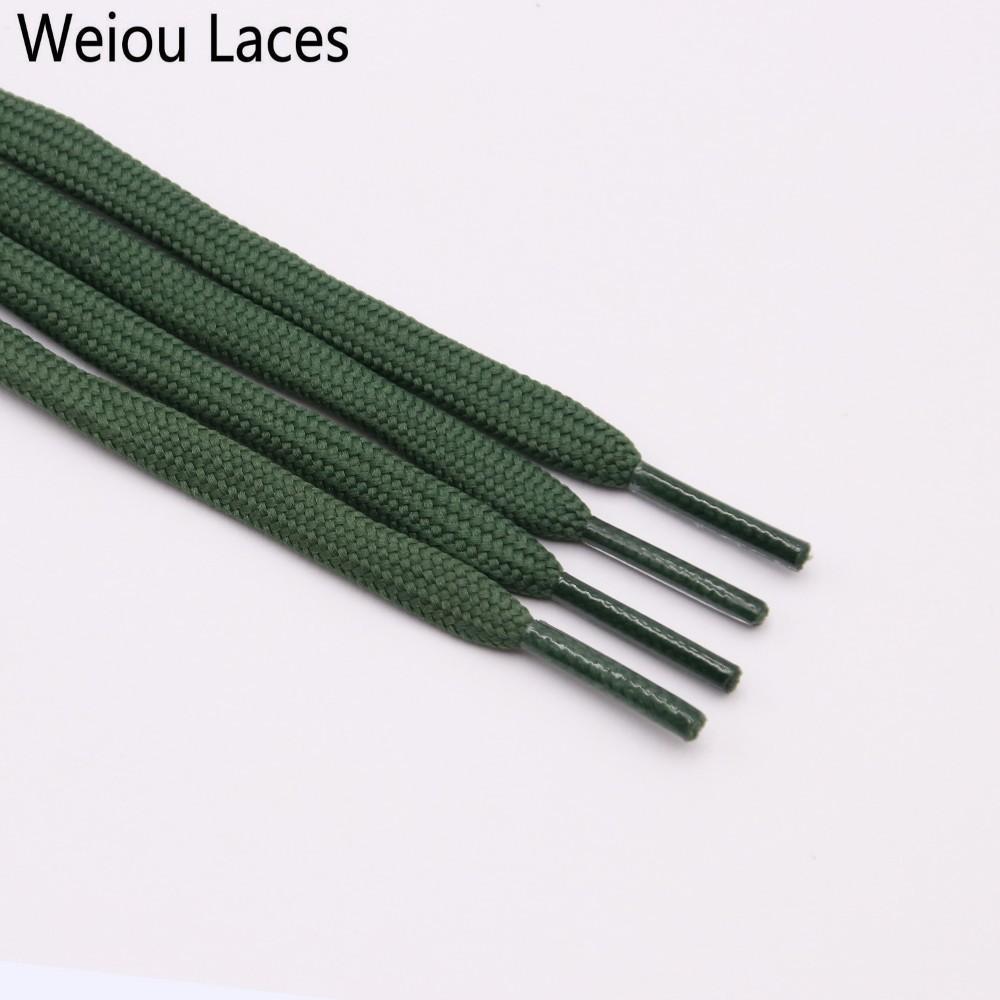 Weiou Basics Flat 7mm Laces Colorful Shoelaces Solid Color Polyester Tubular Sneakers Shoestring For