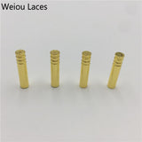 Weiou 4pcs/1Set Flat Mouth Metal Head Mirror Polishing Luxury Gold Tips For Hoodies Laces Aglets