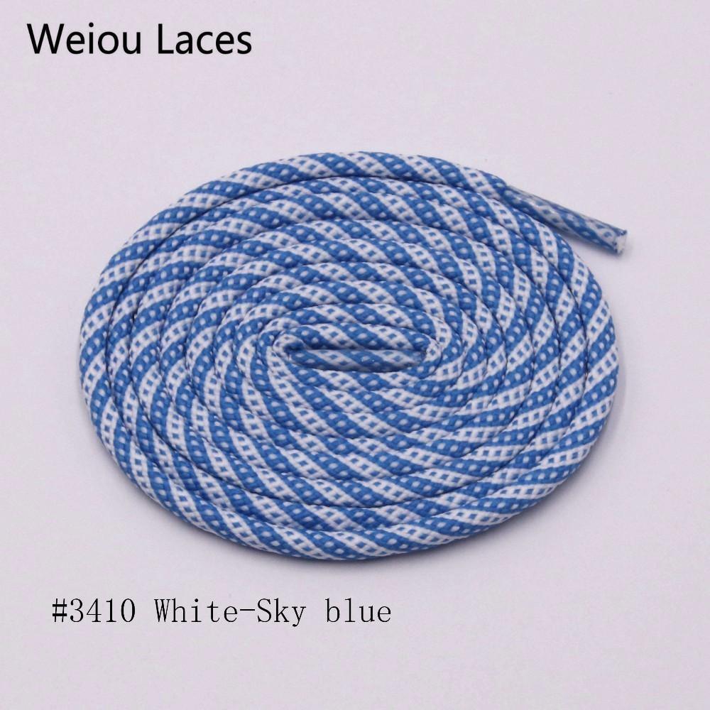 Weiou 5mm Round Type Polyester Two Tone Twill Middle Dot Checkered Laces Exclusive Red White Black