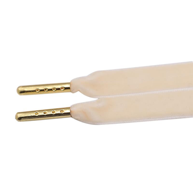 1.27CM Fluff Velvet Single-sided Cashmere Shoecords Golden Metal Aglets Yellow Beige Brown Pajamas