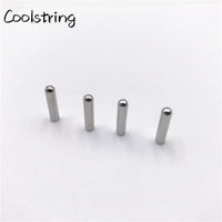 4pcs/Set 3-12.7mm Bullet Metal Aglets Silver Shoe Lace Tips Replacement Head For Shoestrings Clothes