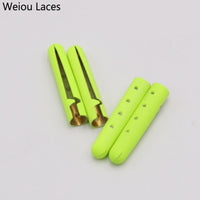 Weiou (100pcs/25sets) 4x23mm Painting Fluorescent Yellow Tips Fashion Matt Metal Aglets For Clothing