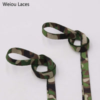 Weiou 7mm Digital Print Flat Camouflage Shoelaces Sublimated Heat Transfer Sneakers Sports Shoe