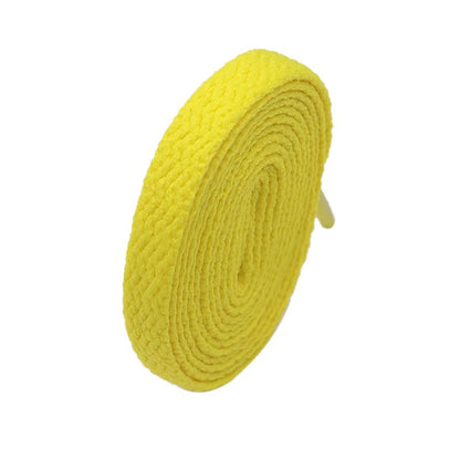 Weiou 8MM Breezy Yellow Apricot Mesh Flat Shoelaces Warm Color Runnning Basketball Sneaker Youth