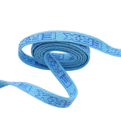 Weiou Sport Print ERX Shoelaces 0.8 Flat Blue Black Polyester Shoestrings Hiking Running Sneakers