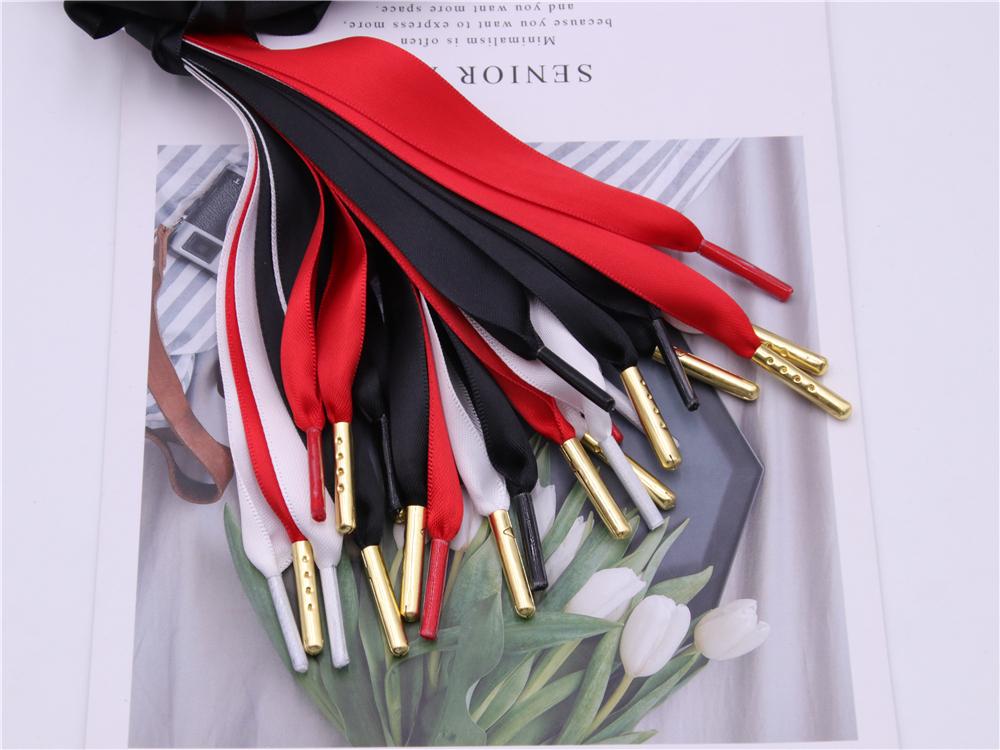 Ribbon Wide Shoelaces Women Canvas Casual Lacet 50-200CM Free Metal Tip Install For Shoe Cords