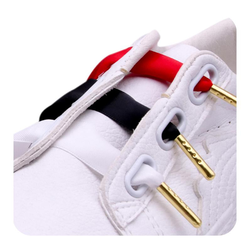 Ribbon Wide Shoelaces Women Canvas Casual Lacet 50-200CM Free Metal Tip Install For Shoe Cords